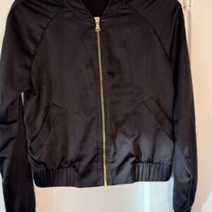 Express Women's Classic Black Bomber Jacket